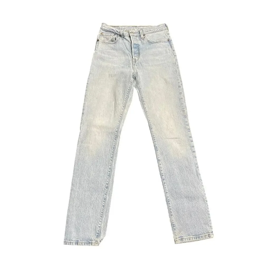 VTG Levi's 501 Button Fly Straight Denim Jeans Size 27X32 Streetwear Classic 90s